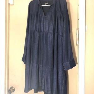 Madeline Sparkling blue flowy dress